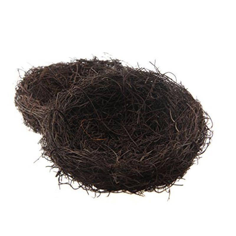 EMOU 100％品質 ナチュラル自然鳥の巣? 編まれたつる鳥フィンチハウス寝具2個セット く日はお得♪