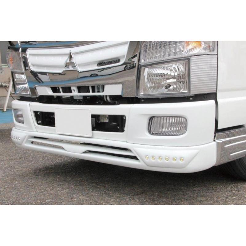 フソウ ブルーテックキャンター標準車 フロントスポイラー (LED付） 純正カラー ホワイト 2t トラック エアロ パーツ :TJP