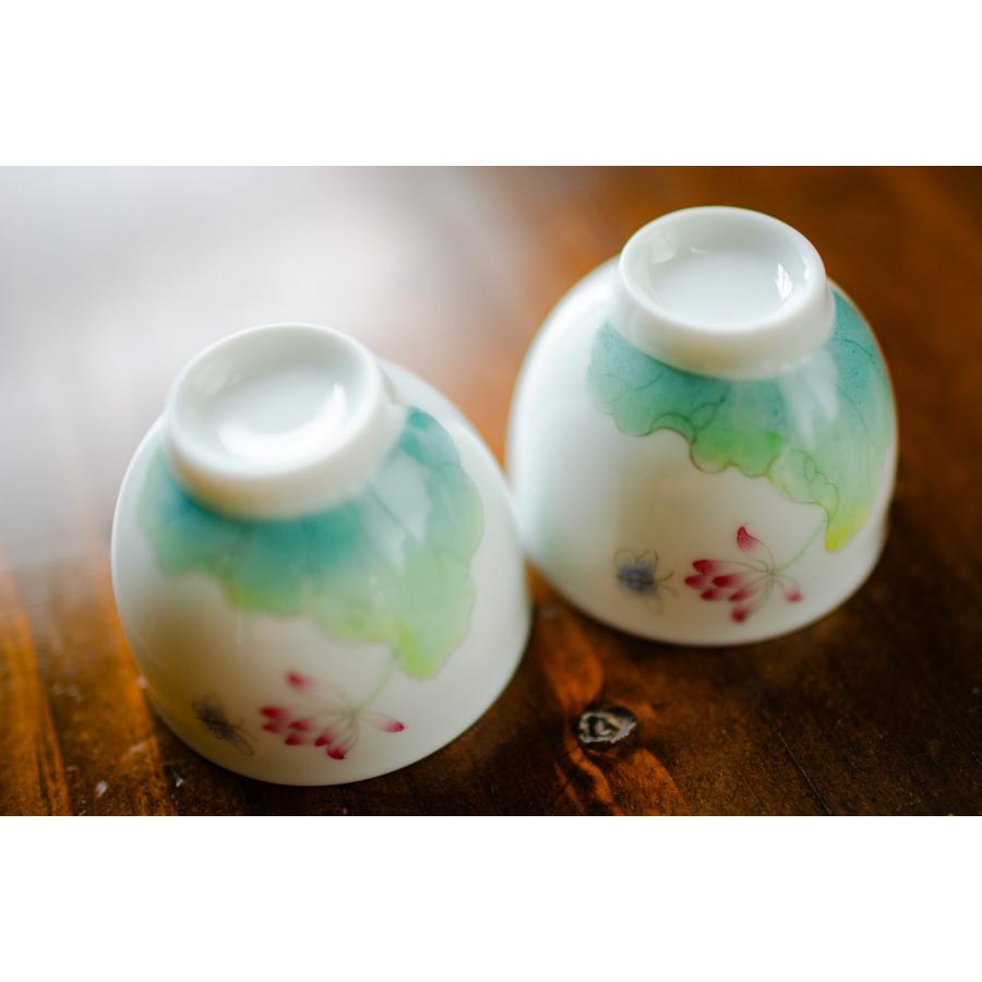 景徳鎮 蓮の茶杯(煎茶碗)Φ5.3cm * H4.2cm 30cc 1客(景徳鎮 景徳鎮 蓮の茶杯(煎茶碗)Φ5.3cm * H4.2cm 30cc 1客(景徳鎮