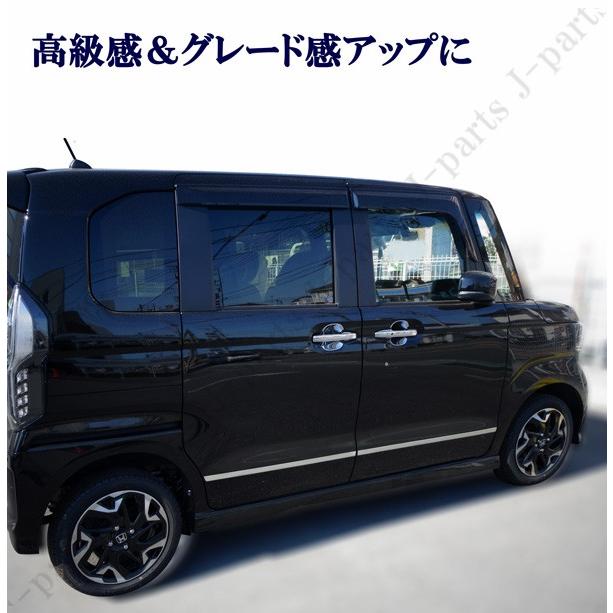 N-BOX ホンダ NBOX JF3 JF4系 ステンレス製 鏡面 メッキモール サイド