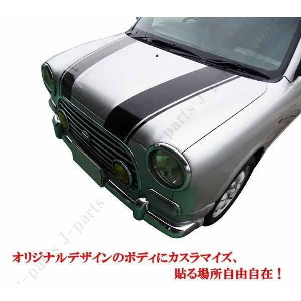 汎用 ボンネット ルーフ リアゲートデカール ステッカー シール 黒 