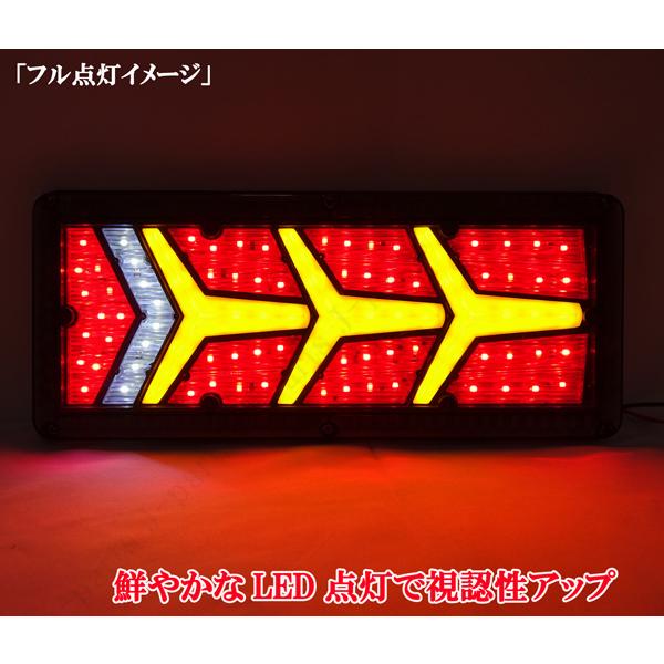 トラックテールランプ LED 24V 薄型 S シーケンシャル 流れる