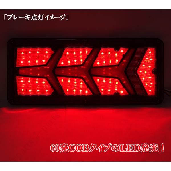 トラックテールランプ LED 24V 薄型 S シーケンシャル 流れる