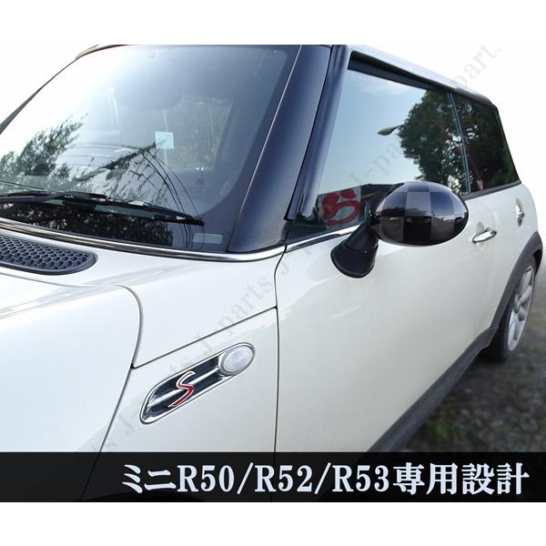BMW MINI ミニ ミニクーパー R50 R52 R53 ドアミラーカバー ナイト 