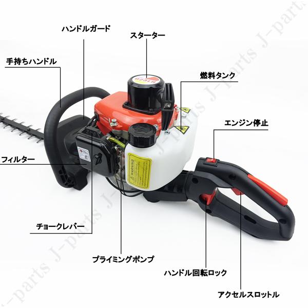 商品紹介動画付き エンジン式 ヘッジトリマー 両刃570mm 22cc 回転