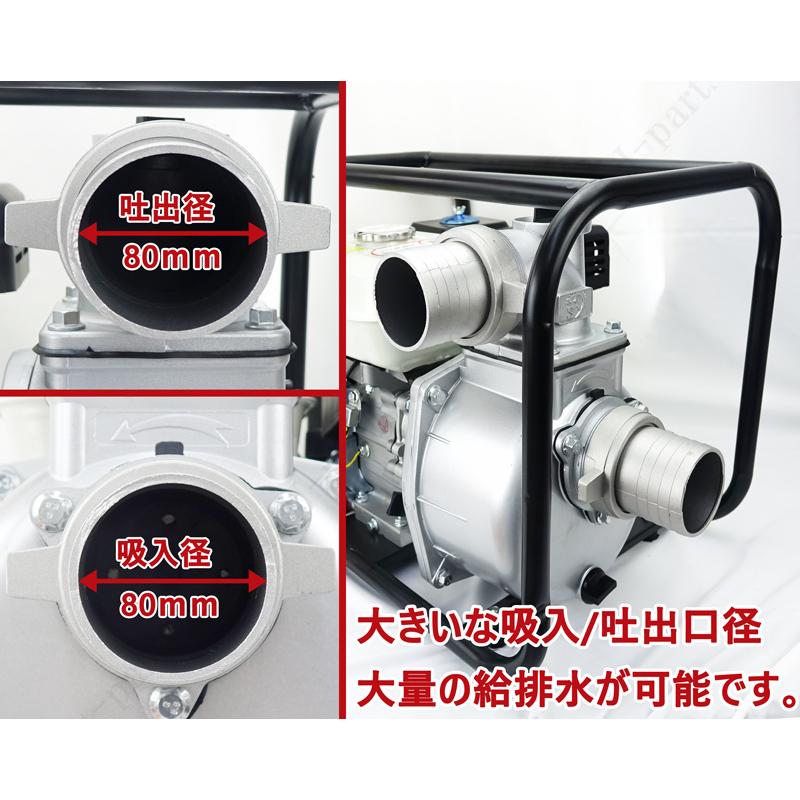 水ポンプ 最大吐出量1000L（分）ハイパワー エンジンポンプ 災害用