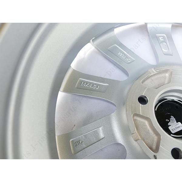 軽自動車 14インチ 4.5JJ ET45 PCD100 4穴 ハブ径67.1mm シルバー