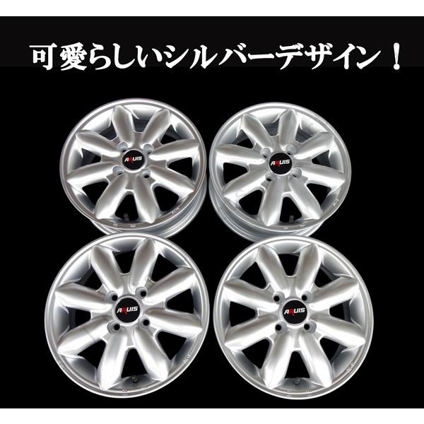 14インチ シルバー ホイール 4本セット 軽自動車 14インチ 新品 アルミホイール シルバー 銀カラー 4本