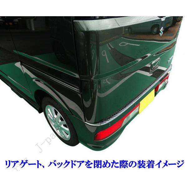 DA17W リアバンパーガード　カーボン柄 エブリィワゴン DA17W リア バンパーガード フラット ブロンズブラック