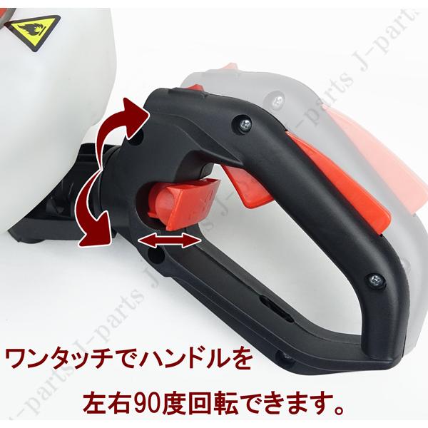 エンジン式 ヘッジトリマー 両刃570mm 22cc 回転ハンドル