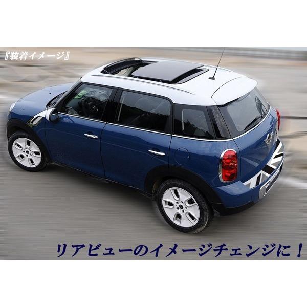 BMW ミニ R56 R57 専用 黒 ジャック柄 リア バンパーガード 黒灰