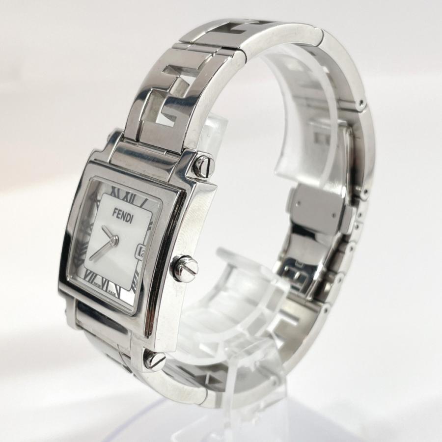 フェンディ FENDI メンズ 腕時計 デイト 6000G スクエア シルバ