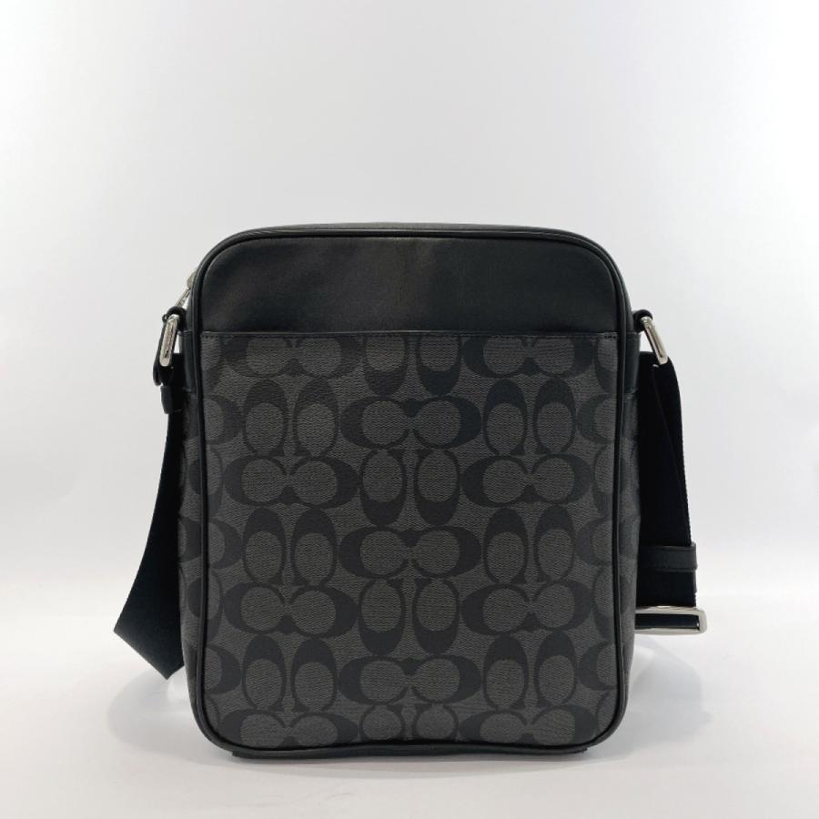 激安通販の コーチ Coach ショルダーバッグ 中古 メンズ ブラック Pvc レザー シグネチャー 547 バッグ Www Reinnec Cl