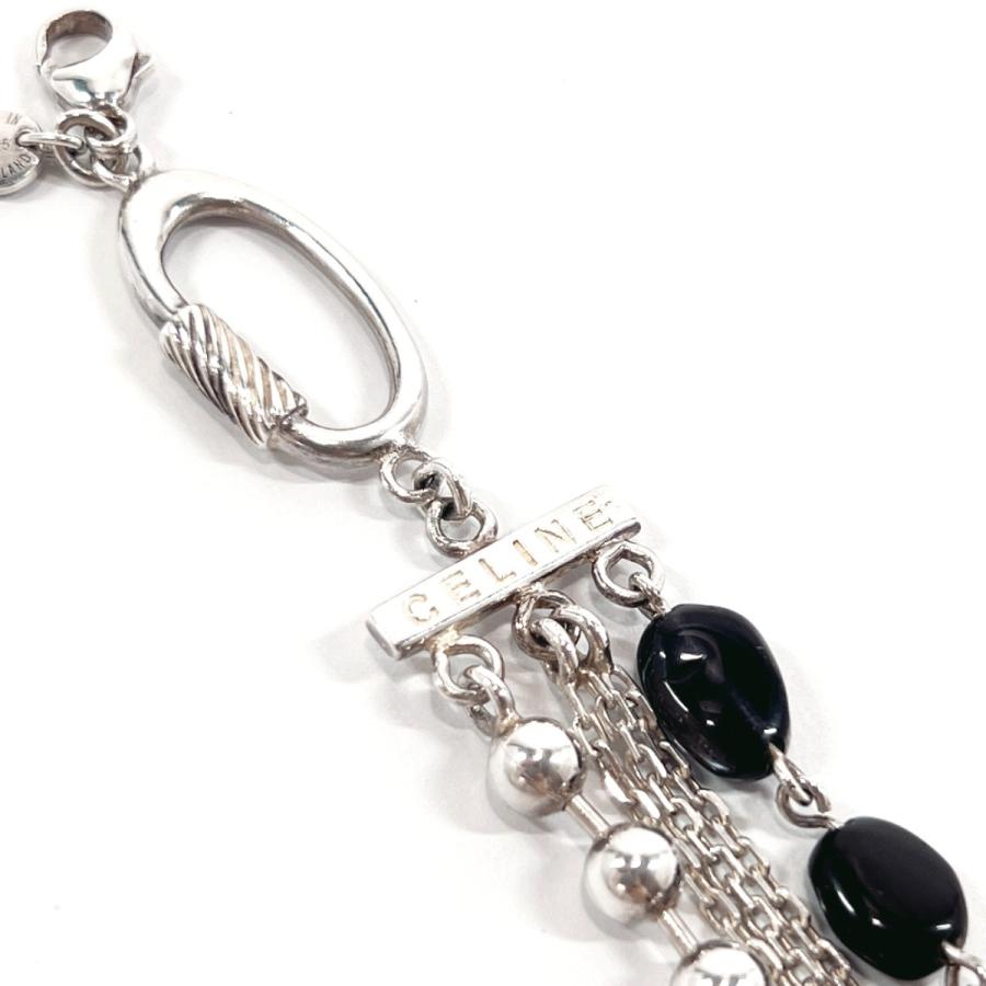 CELINE シルバー925 ブレスレット CELINE（セリーヌ） ブレスレット シルバー925 ストーン ロゴ