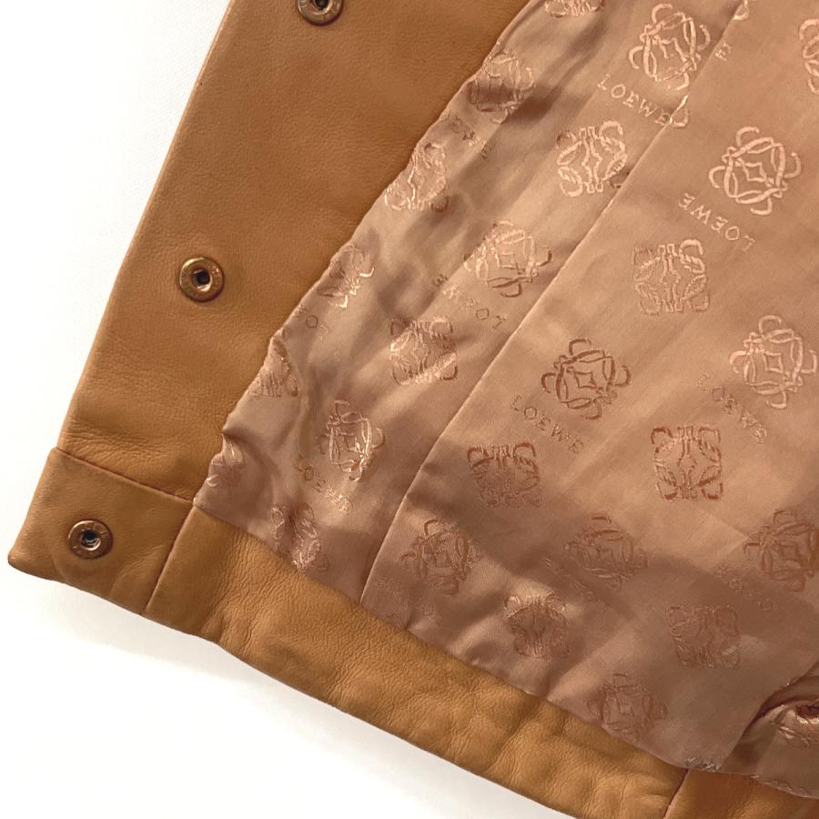 LOEWE ロエベ ベスト ジレベスト レザー キャメル レディース : JP