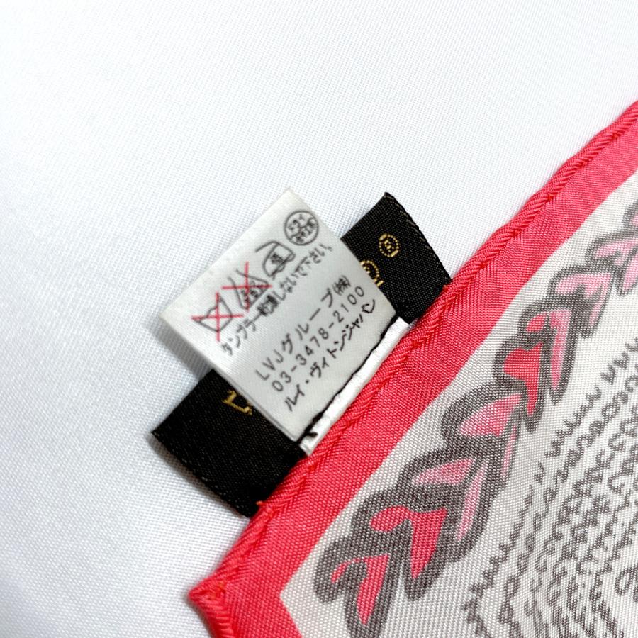 LOUIS VUITTON（ルイ・ヴィトン） スカーフ シルク100% ピンク ハート