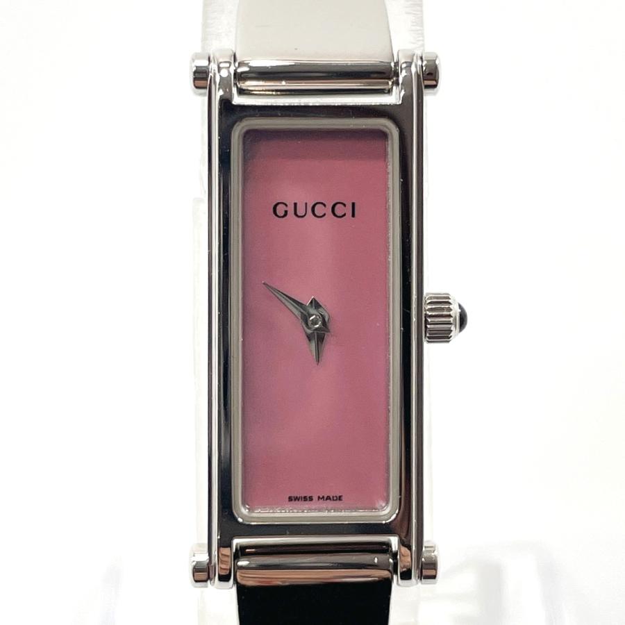 グッチ GUCCI 腕時計 バングルウォッチ 1500L ピンクシェル ステンレス