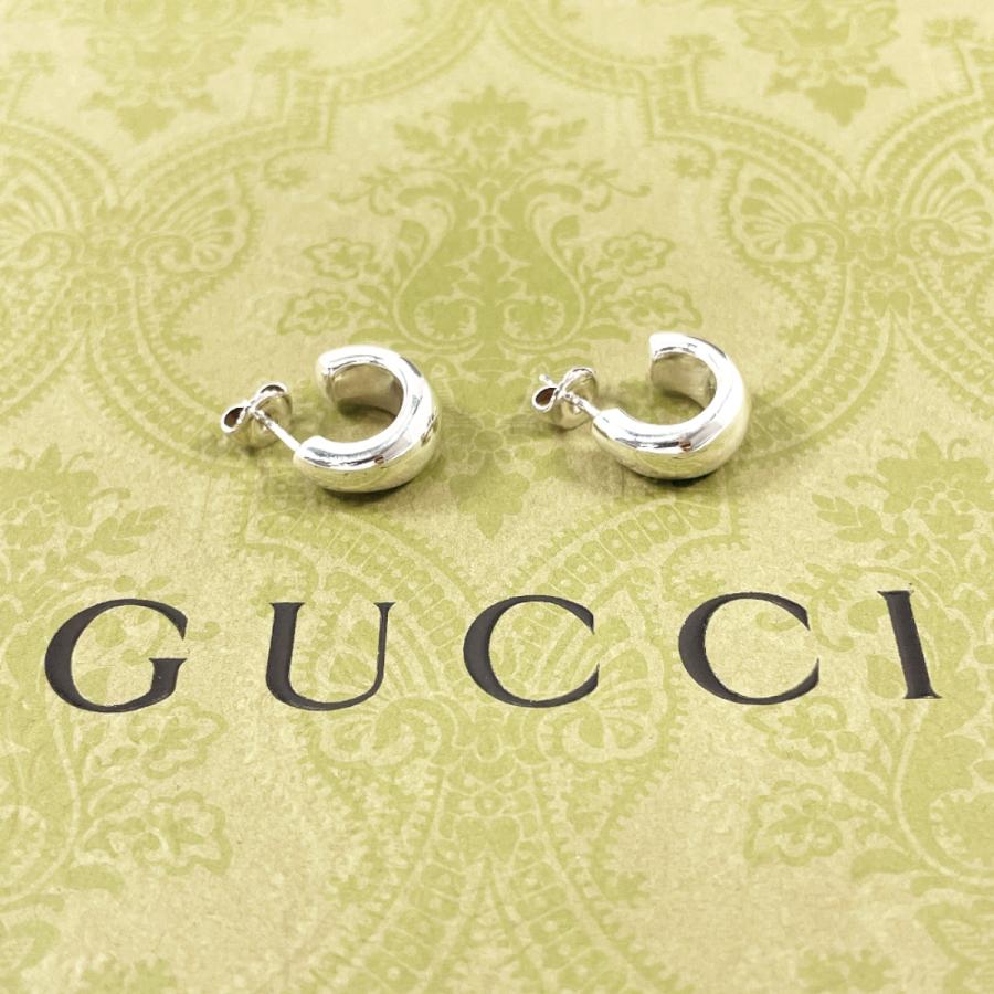 GUCCI グッチ ピアス フープ シルバー925 シンプル アクセサリー GUCCI グッチ ピアス フープ シルバー925 シンプル アクセサリー