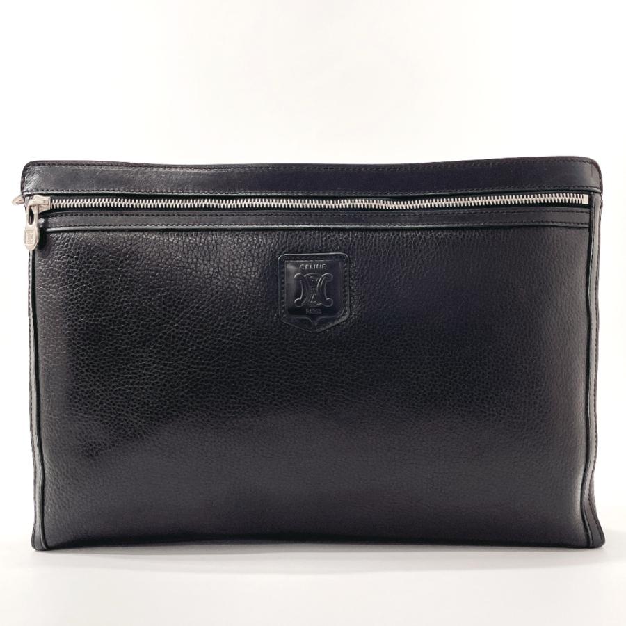 CELINE（セリーヌ） クラッチバッグ レザー ブラック セカンドバッグ