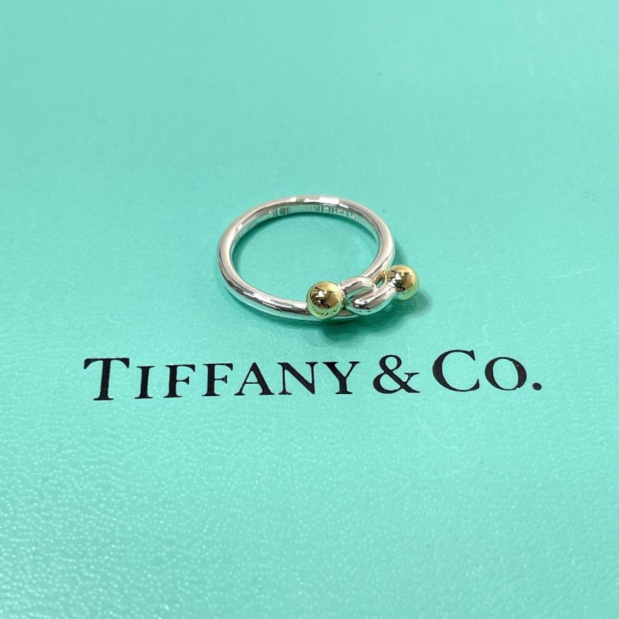 9号 ティファニー TIFFANY&Co. リング・指輪 ラブノット シルバー925/K18イエローゴールド 新品磨き上げ済み｜jpbrands｜02