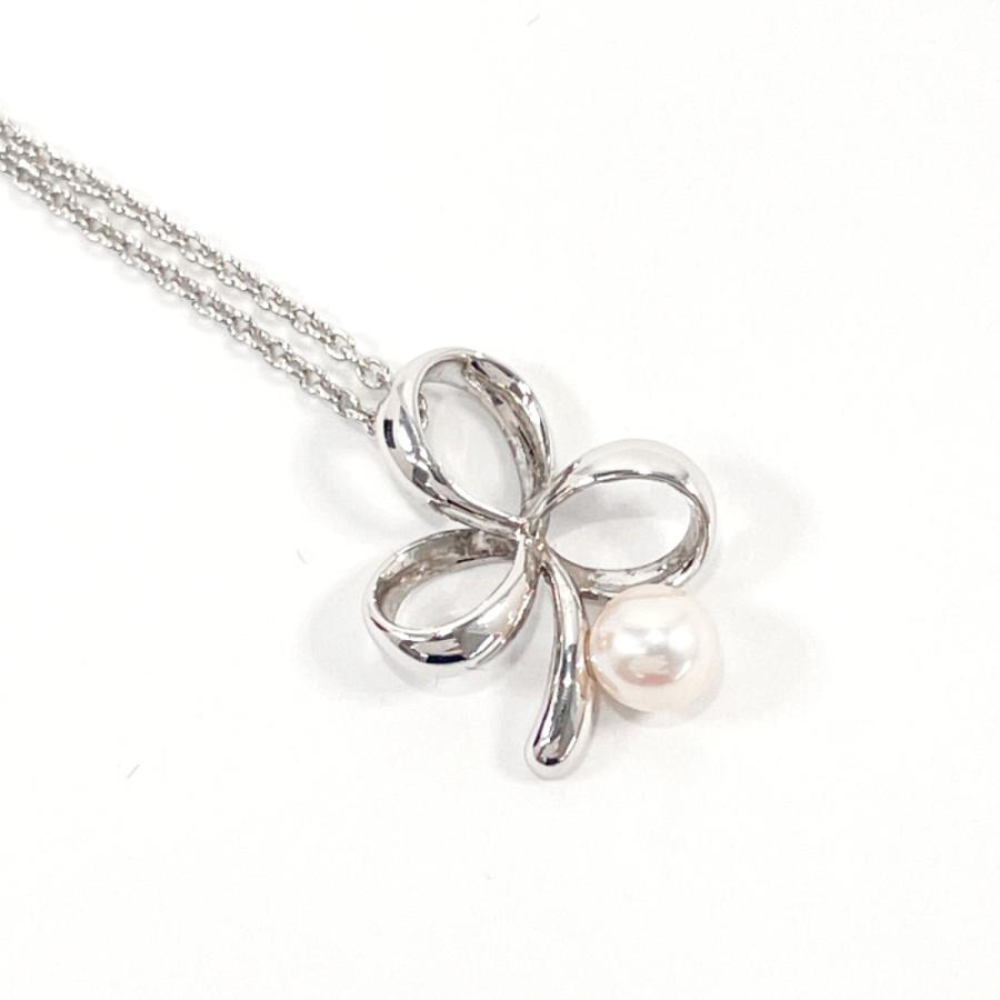 タサキ TASAKI ネックレス ペンダント PC52190 クローバー シルバー