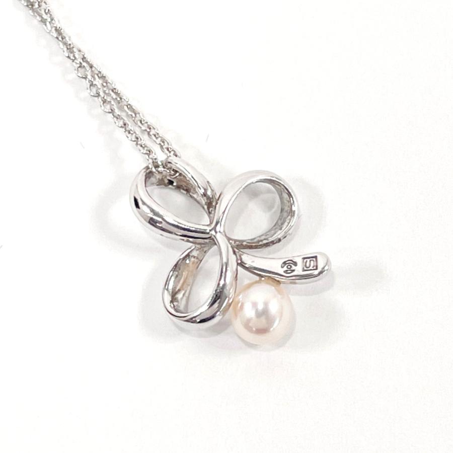 タサキ TASAKI ネックレス ペンダント PC52190 クローバー シルバー