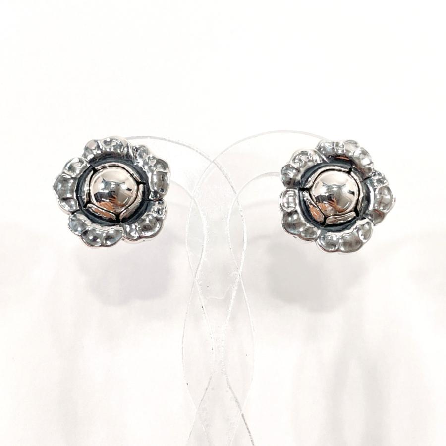 ジョージジェンセン Georg Jensen イヤリング フラワーモチーフ 