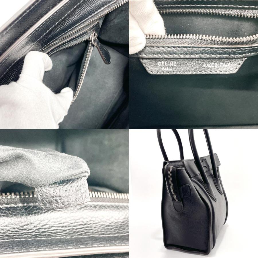CELINE セリーヌ マイクロ ドラムドカーフスキン CELINE セリーヌ ラゲージ ハンドバッグ ラゲージマイクロ