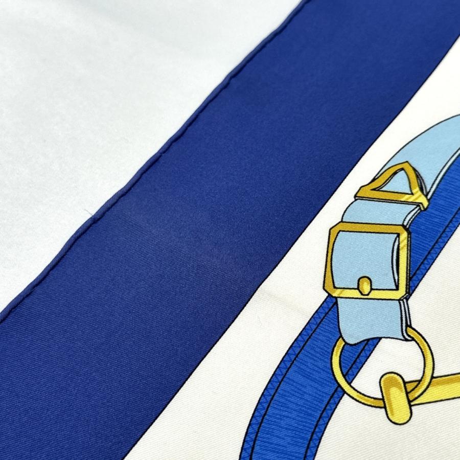 HERMES エルメス　カレ90 大判 スカーフ ブルー　黄金の拍車 楽天市場】エルメス HERMES スカーフ カレ90 Eperon d'or 黄金の