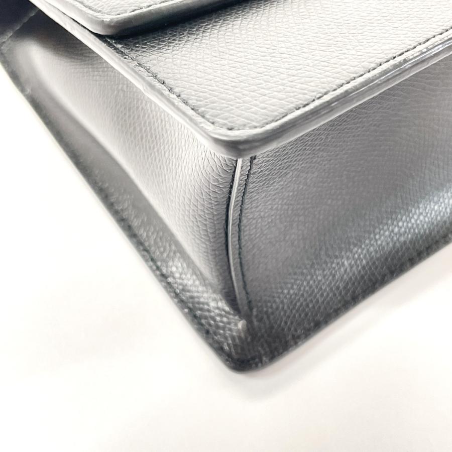 未使用級】フルラ ショルダーバッグ パイパー 2way レザーブラック