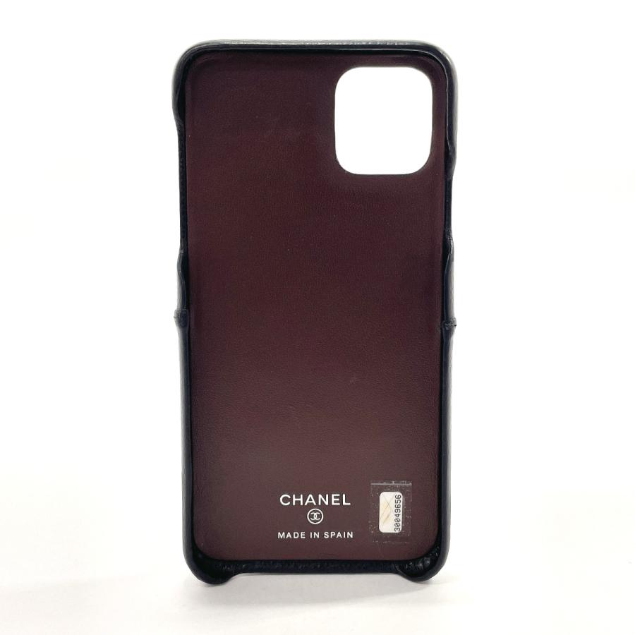 シャネル CHANEL マトラッセ ココマーク iPhoneケース スマホケース 11Pro Max マットキャビアスキン ブラック ココマーク｜jpbrands｜03