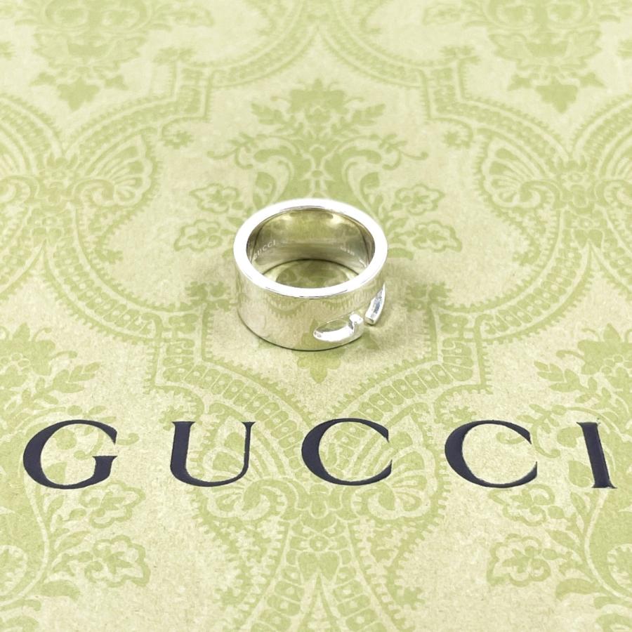 GUCCI（グッチ） 12号 リング・指輪 カットアウト G Gロゴ ワイド