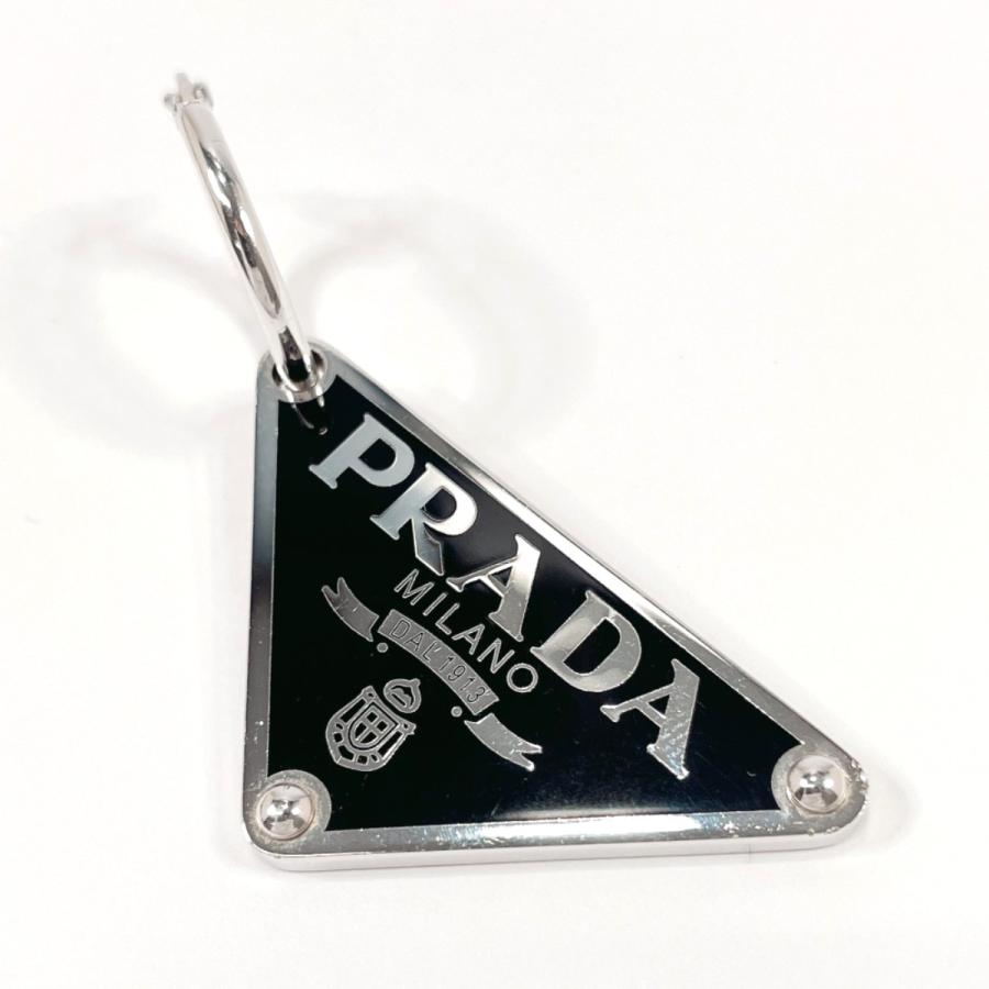 PRADA プラダ ピアス トライアングル ロゴ プレート シルバー925 PRADA プラダ ピアス トライアングル ロゴ プレート シルバー925