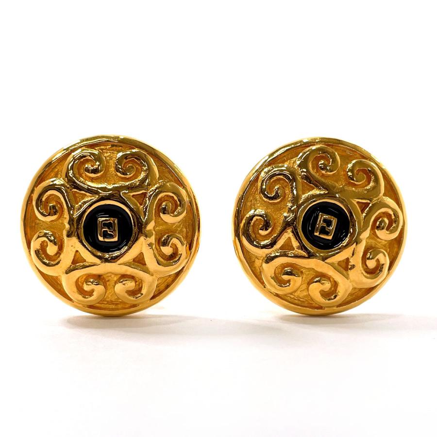 フェンディ FENDI イヤリング ヴィンテージ アクセサリー FF メタル  