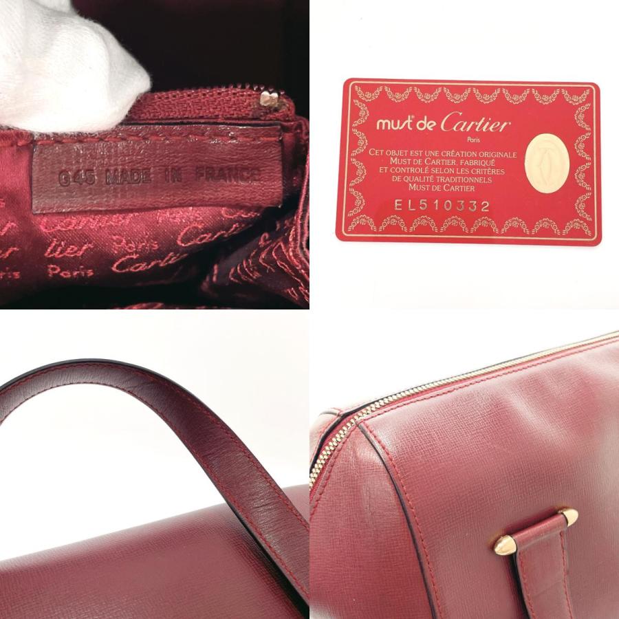 Cartier（カルティエ） ハンドバッグ マストライン レザー ボルドー