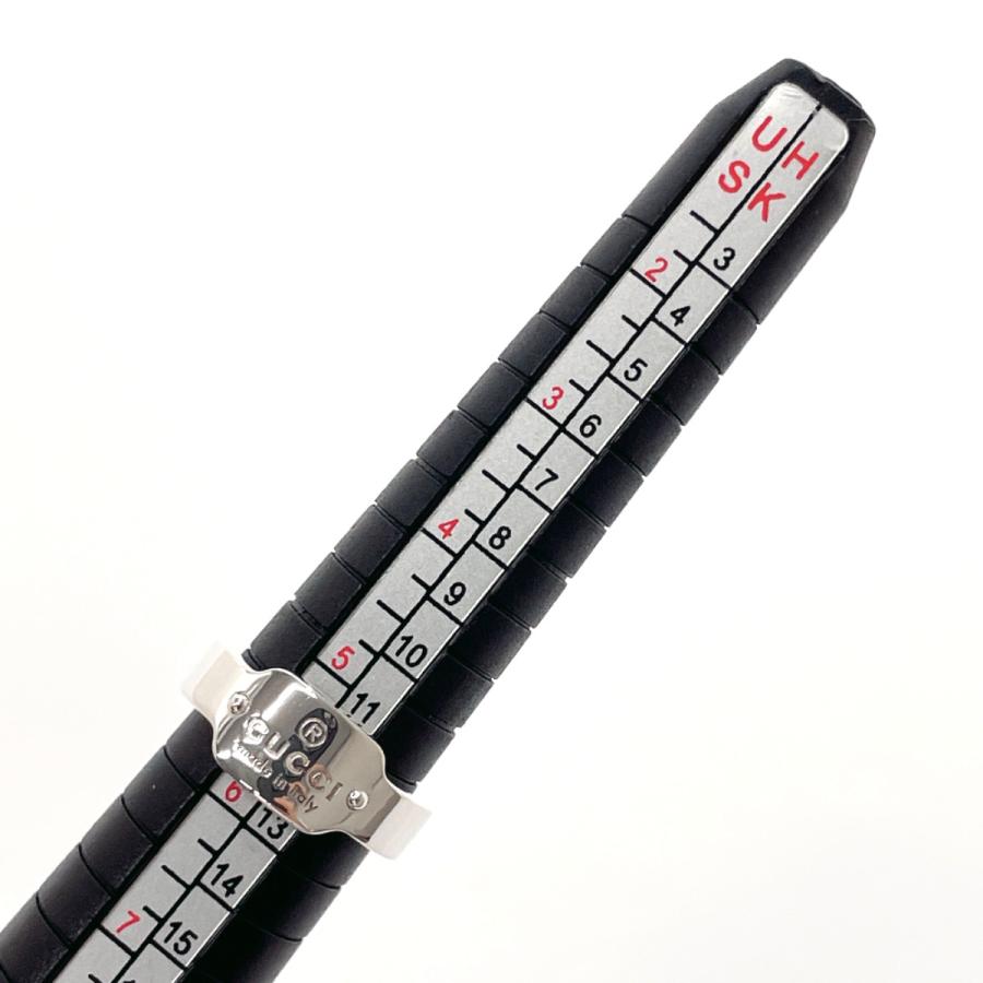 GUCCI 10号 グッチ リング・指輪 ロゴプレート シルバー925 GUCCI 10号 グッチ リング・指輪 ロゴプレート シルバー925