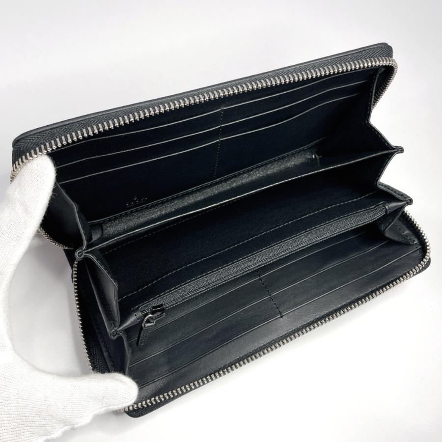 グッチ GUCCI 長財布 295608 ディアマンテ レザー ブラック スタッズ  