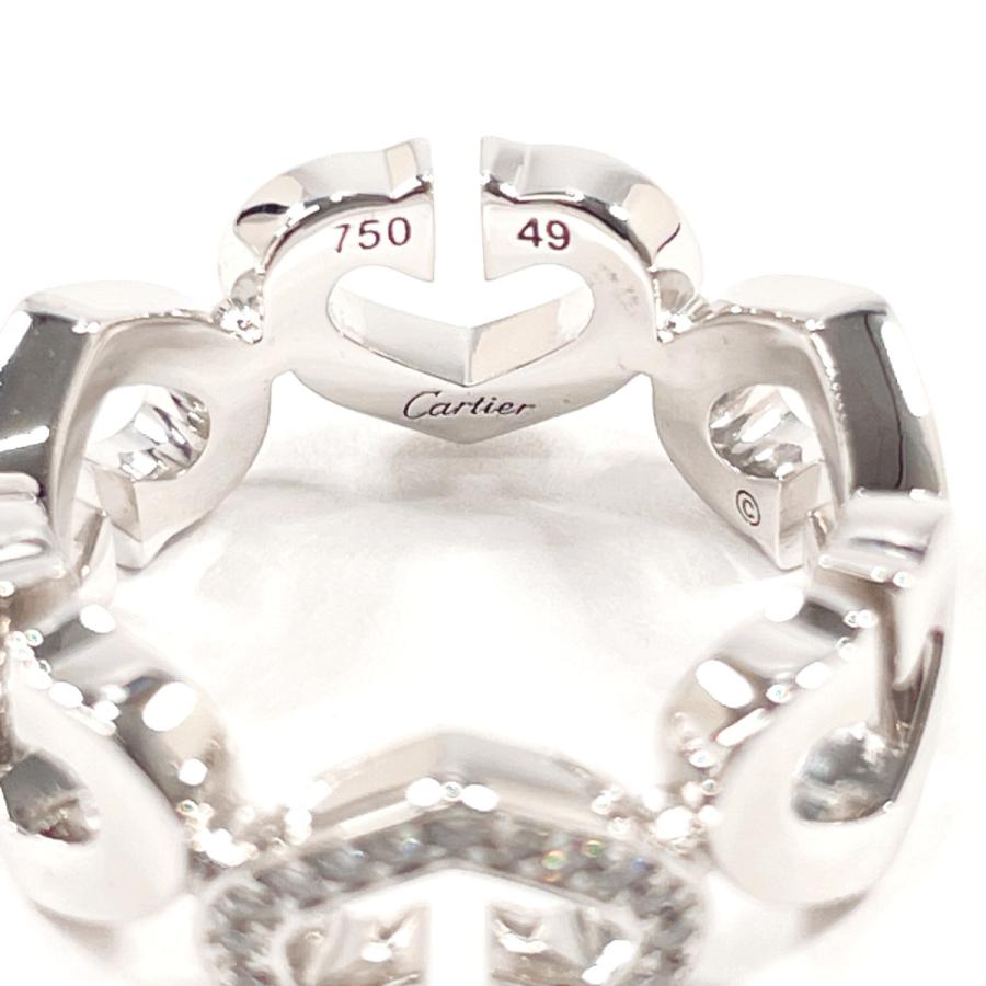 磨き済み】 カルティエ ラブリング K18 ホワイトゴールド 8号 Cartier
