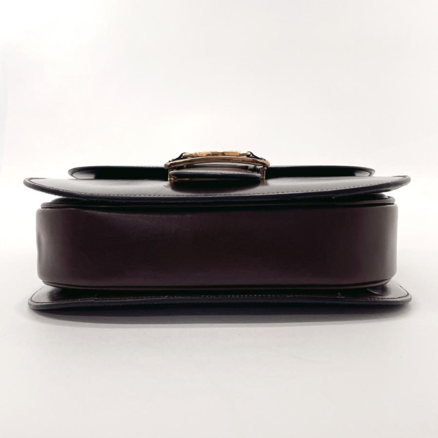 CELINE（セリーヌ） ショルダーバッグ 馬車金具 レザー ダークブラウン