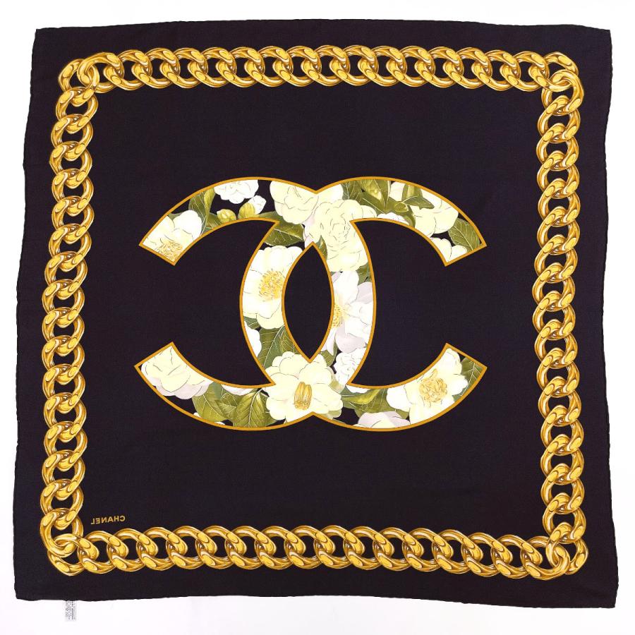 CHANEL シャネル スカーフ 大判スカーフ ココマーク チェーン CHANEL シャネル スカーフ 大判スカーフ ココマーク チェーン