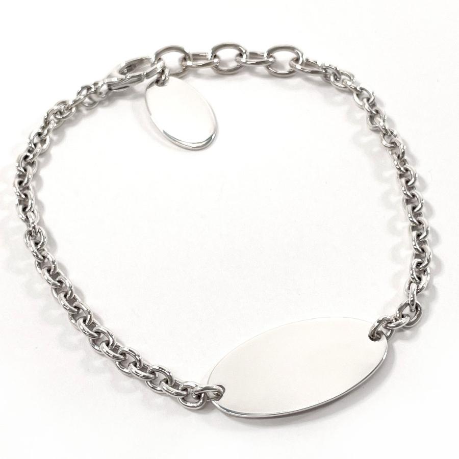 FENDI（フェンディ） ブレスレット セレリア ロゴ プレート シルバー