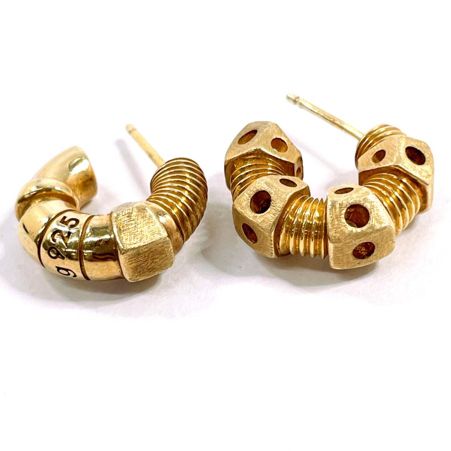 ボッテガヴェネタ BOTTEGAVENETA ピアス スレッド フープピアス