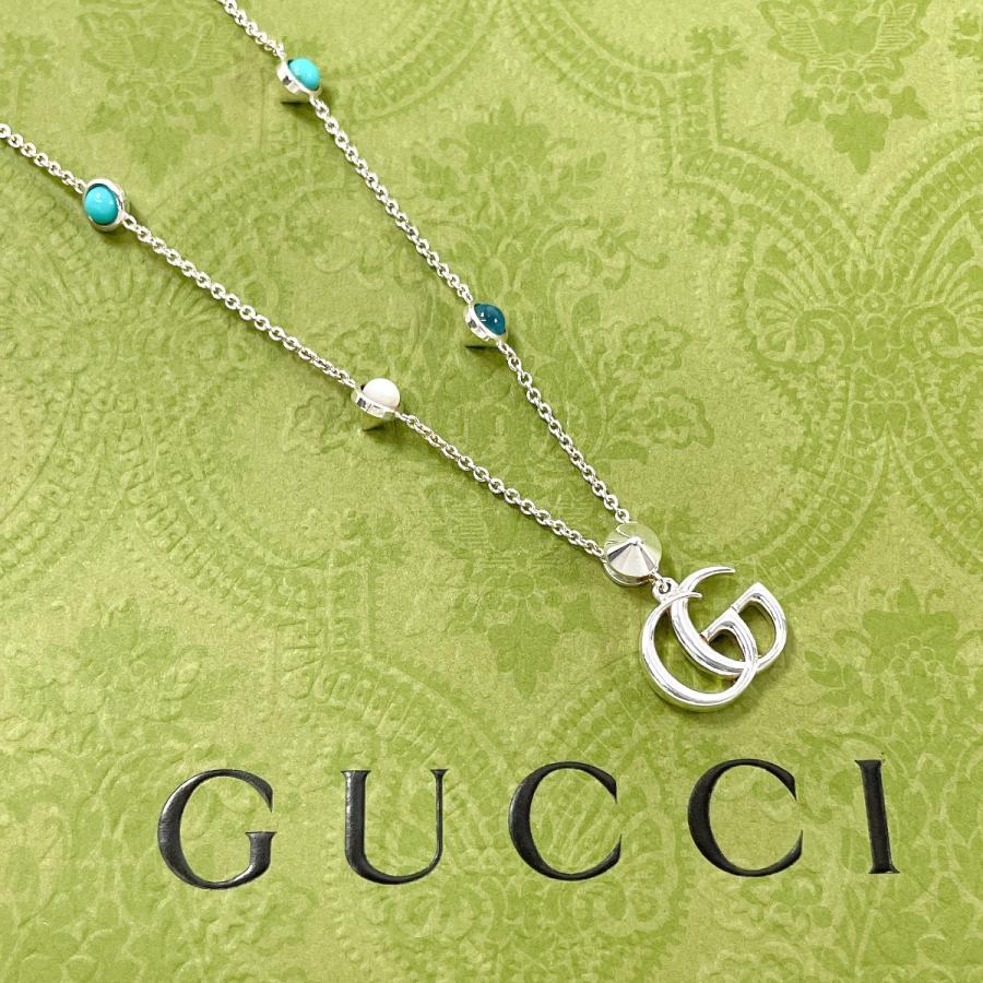 GUCCI（グッチ） ネックレス ダブルG シルバー925/ブルートパーズ