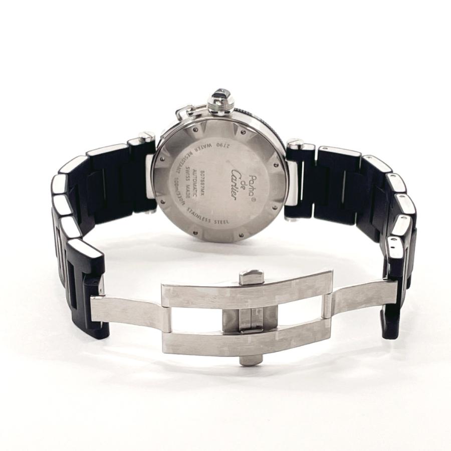 カルティエ CARTIER 腕時計 W31077U2 パシャ シータイマー ラバー/ステンレススチール ブラック 自動巻き｜jpbrands｜06