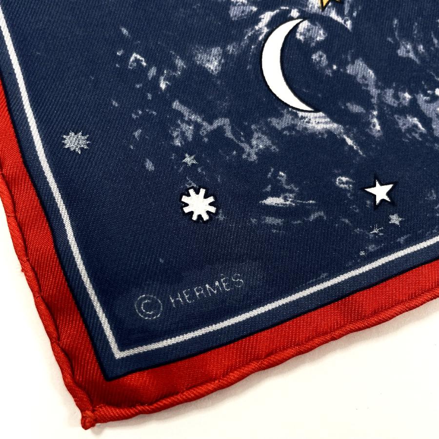 HERMES（エルメス） プチカレ スカーフ 正方形 l'Annee des Etoiles 月