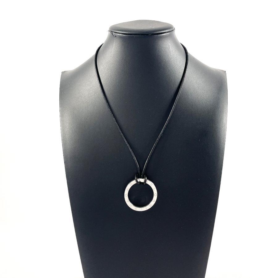 BVLGARI シルバー ネックレス　革紐付き BVLGARI（ブルガリ） ネックレス 革紐付き ペンダントトップ