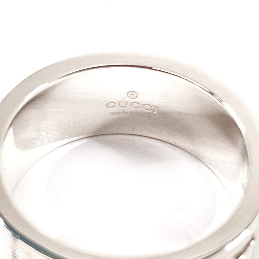 GUCCI 14号 グッチ リング・指輪 ブランデッド カットアウトG シルバー