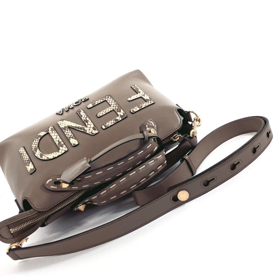 フェンディ FENDI バッグ ワンショルダー スエード ロゴバックル ブラウン FENDI フェンディ ハンドバッグ ショルダーバッグ 8BL146 バイザウェイ