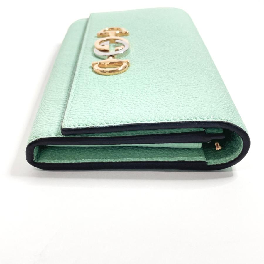 GUCCI グッチ 長財布 573612 ズゥミ レザー グリーン ミント GUCCI グッチ 長財布 573612 ズゥミ レザー グリーン ミント
