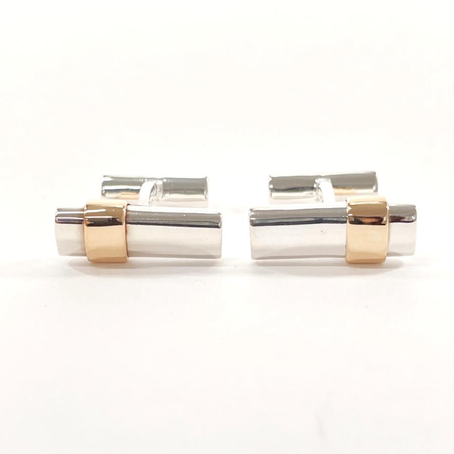 エルメス HERMES カフス カフリンクス シルバー/K18ゴールド 